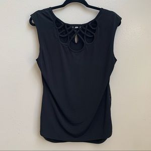 New York & Company Top| Color: Black| Size M